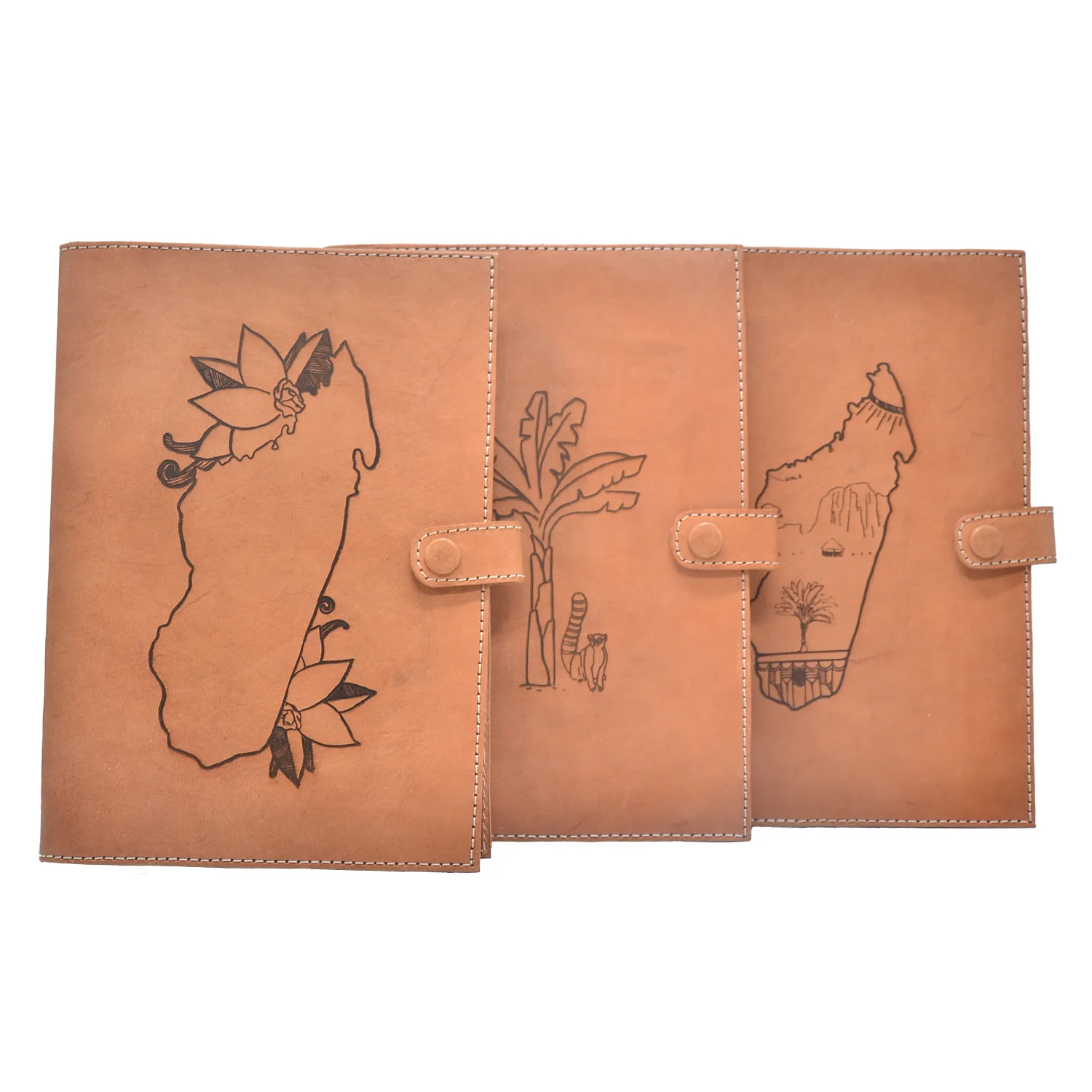 Bloc-notes en cuir - Afrikan Touch HGP Baobab